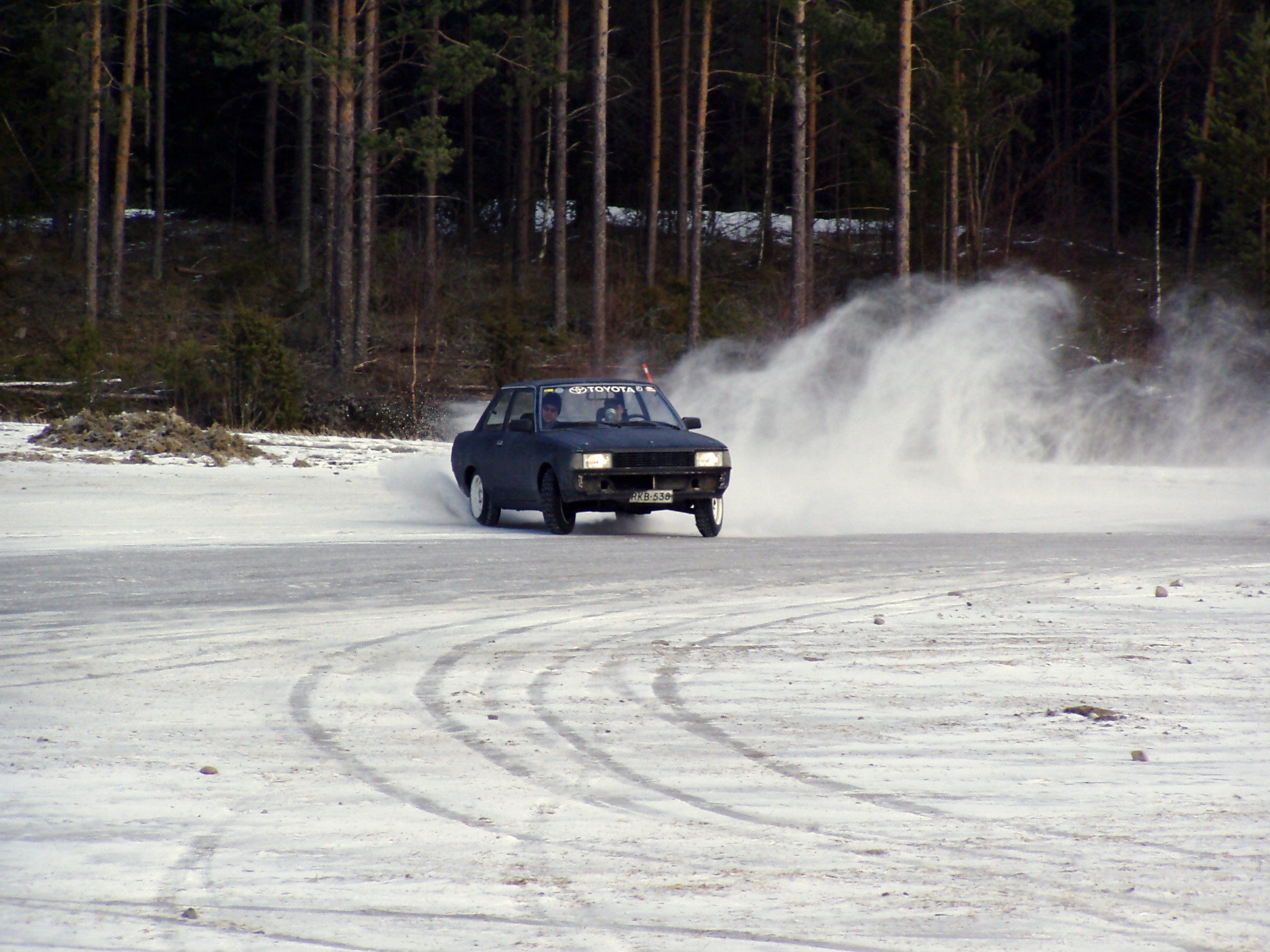 X-Treme talviajot 12.3.2005, DX Corolla sladissa jÃ¤Ã¤llÃ¤