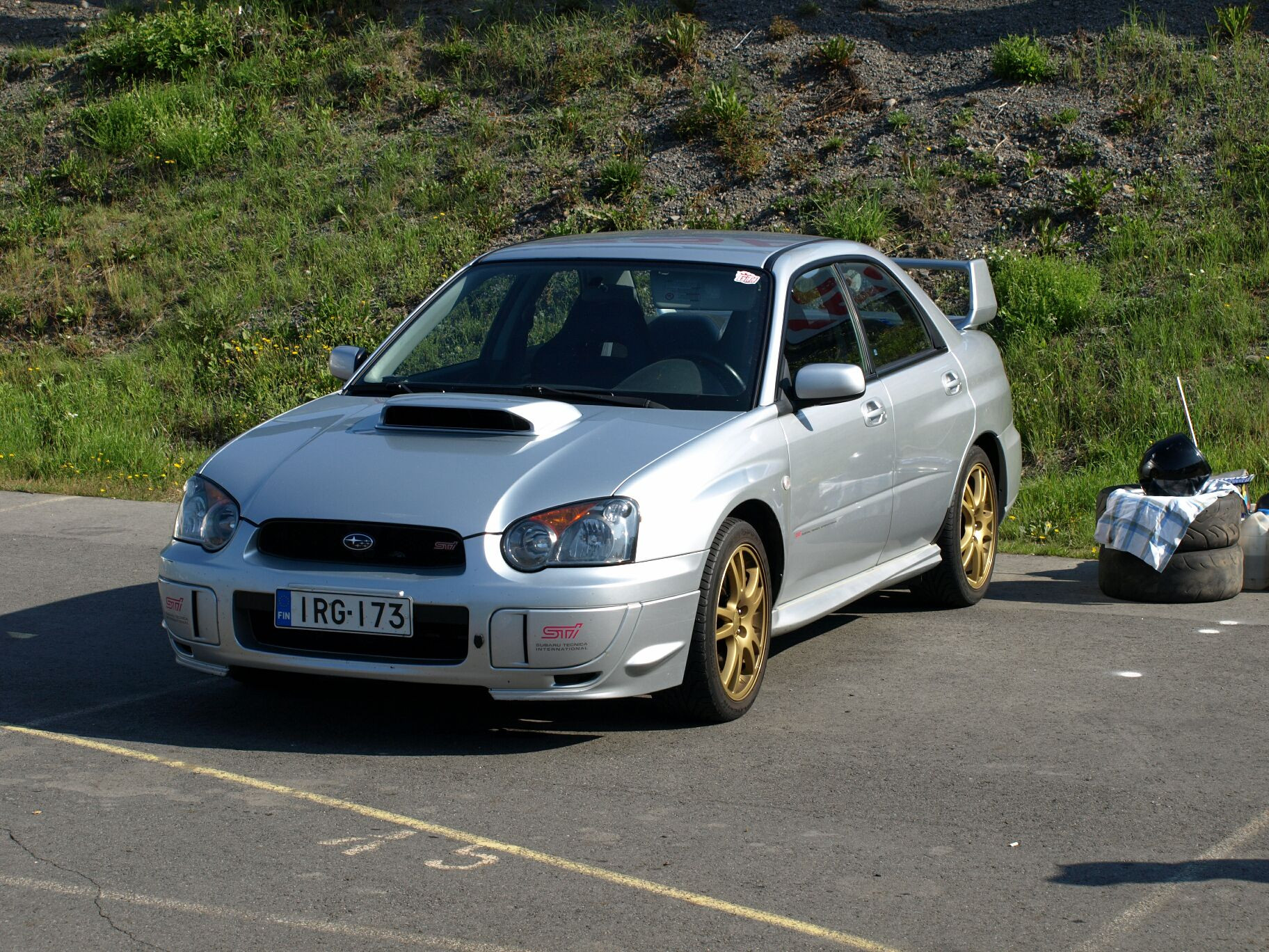 Radalle.com Ahvenisto 8.8.2009, Hopeinen Subaru Impreza STi